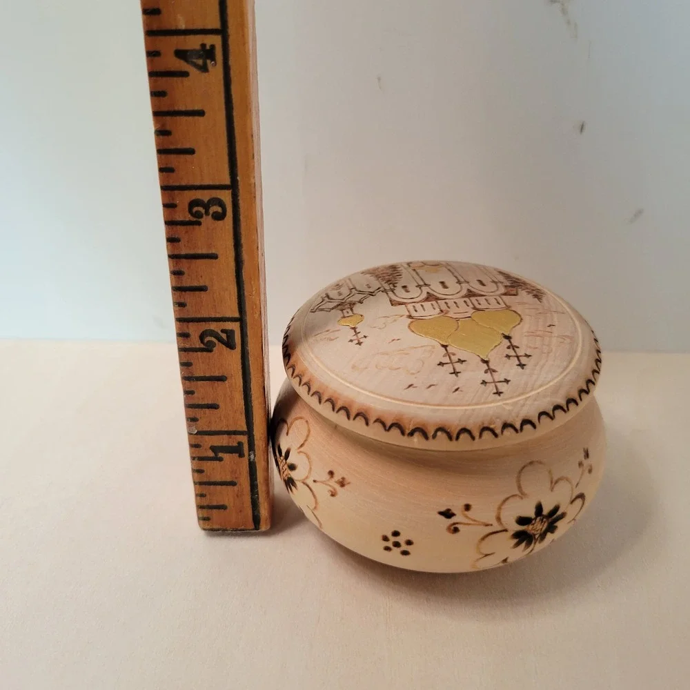 Handmade Wooden Trinket Box Church‎ Design 1995